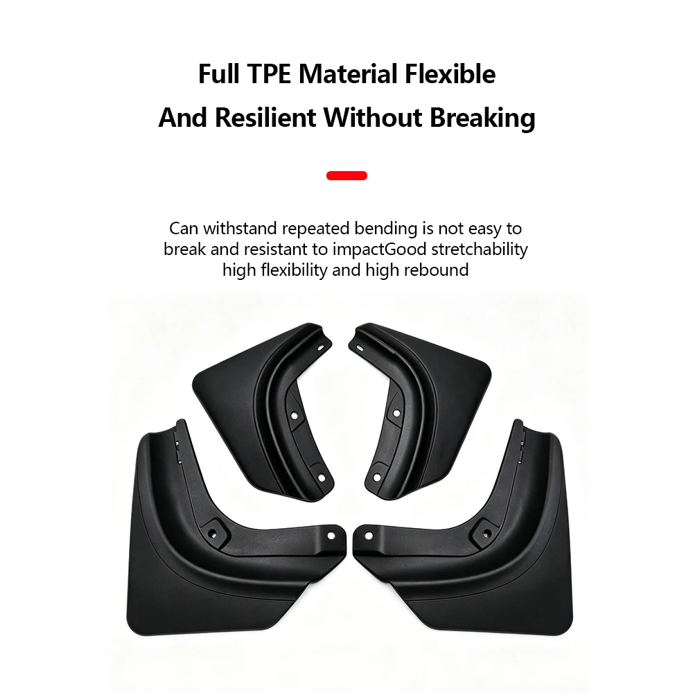 Heenvn TPE Hidden Mud Flaps Fit For Tesla Model Y L Premium 2026 No‑Drill Non‑Destructive Splash Fender Guards Car Accessories