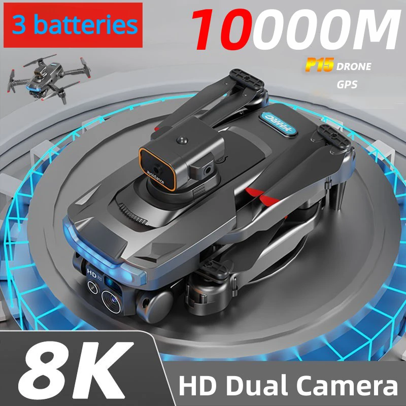 

2024 P15 Plus Three Battery Range Drone Professional Edition Dual Camera Obstacle Avoidance Optical Flow Positioning Brushless