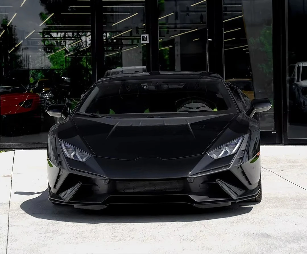 For Huracan LP580-610-Evo Upgrade Tecnica Style Dry Carbon Fiber Body Kits Rear Bumper