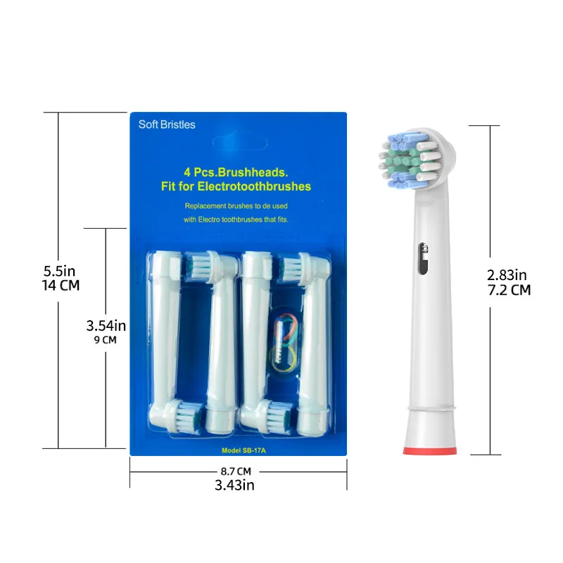 Têtes de brosse à dents électrique de rechange pour livres de base oraux B, buse à poils D100, D25, D30, D32, 4739, 3709, 3744