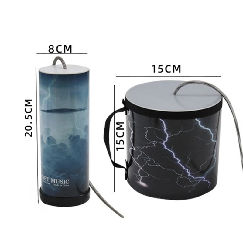 جلد الغنم الرعد طبل الربيع الأطفال الرعد أنبوب المحمولة تقليد الرعد تأثير الصوت أورف أدوات الأداء الدعائم