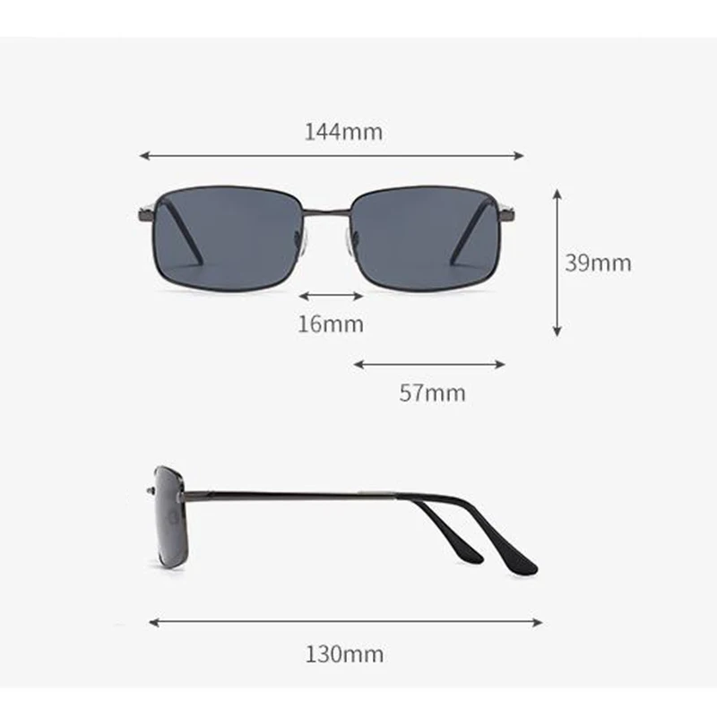 Rectangle Polarized Sunglasses For Men Women Fashion Luxury Design Night Vision Driving Square Yellow Sun Glasses Eyewear 2024