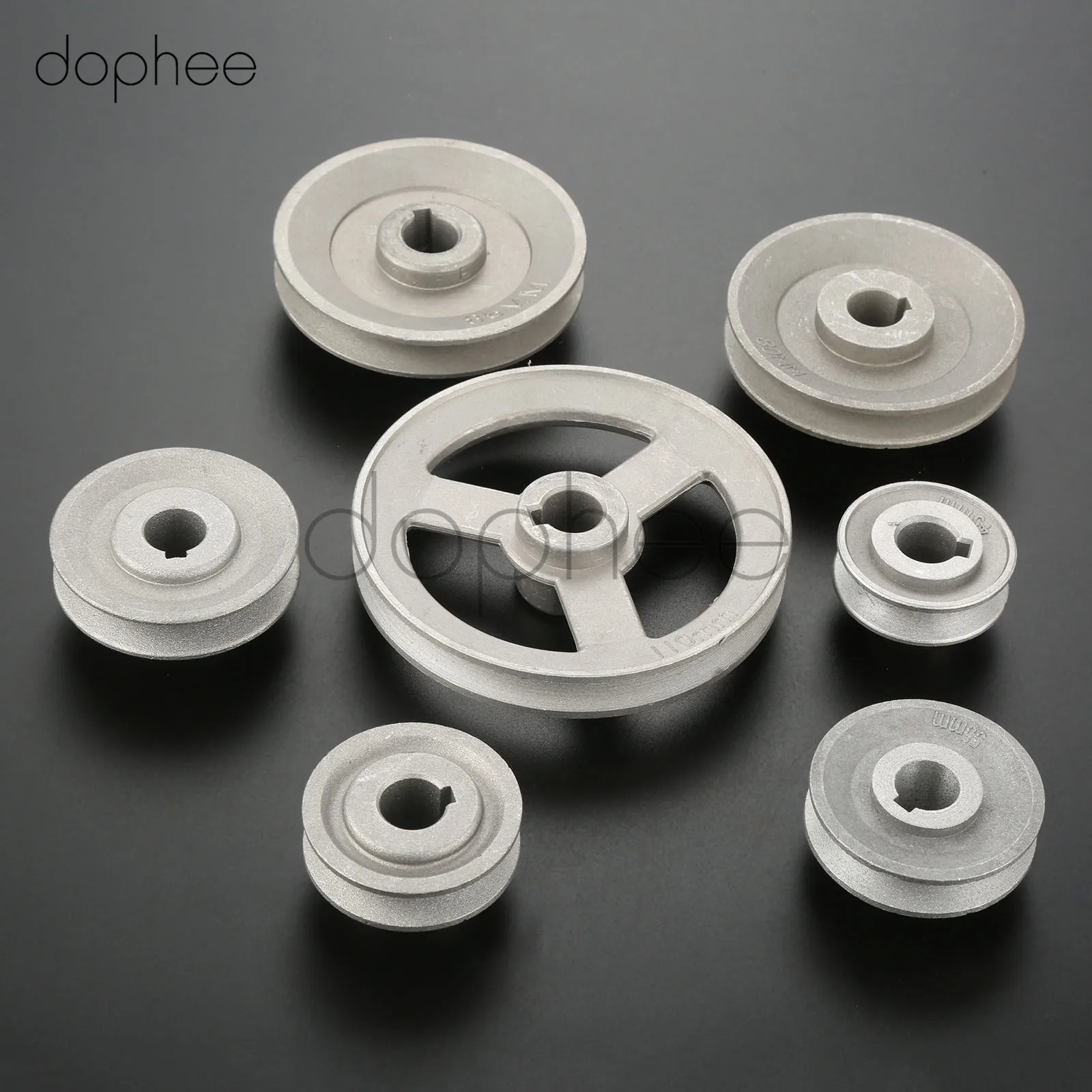 Dophee 1 sztuk maszyna do szycia aluminium koło pasowe 45-120mm pusty jednolity timing transferu koła części zamienne do maszyn do szycia