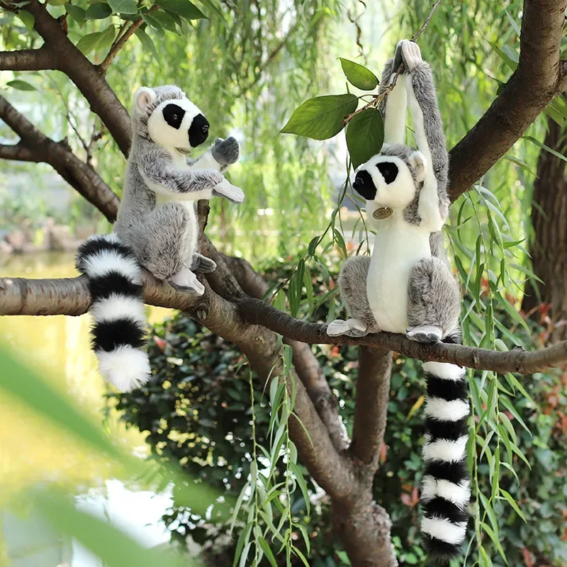 28cm selvagem lemur pelúcia animal brinquedo curto e longo braços simulado plushie como presente das crianças reais