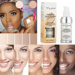 TLM Magic Foundation Color Changing Liquid Foundation Anti-oil Sweatproof Concealer Brightening Hydrating Makeup Flawless Base