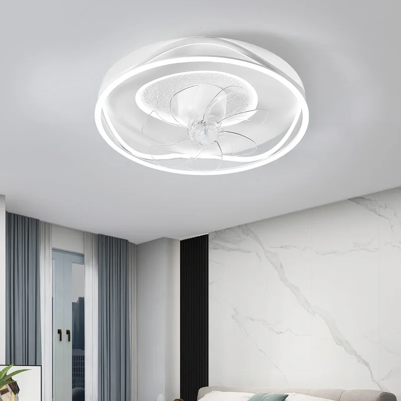 

Simple modern intelligent ceiling fan lamp, household variable frequency remote control bedroom dining room living room fan lamp
