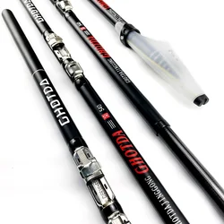 2.7M 3.6M 4.5M 5.4M 6.3M Carbon Telescopic Rock Fishing Rod Ultra Light Rod Lure Carp Fishing Rod Travel Ocean Spinning Rod