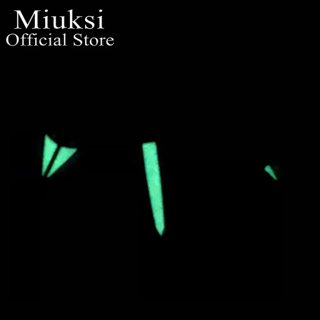 Miuksi silver black gold watch hands green luminous hands fit NH35 NH36 movement