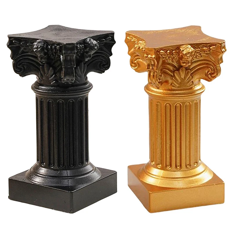 1PC Roman Pillar Greek Column Statue Pedestal Candlestick Stand Figurine Sculpture Indoor Home Dinning Room  Decor