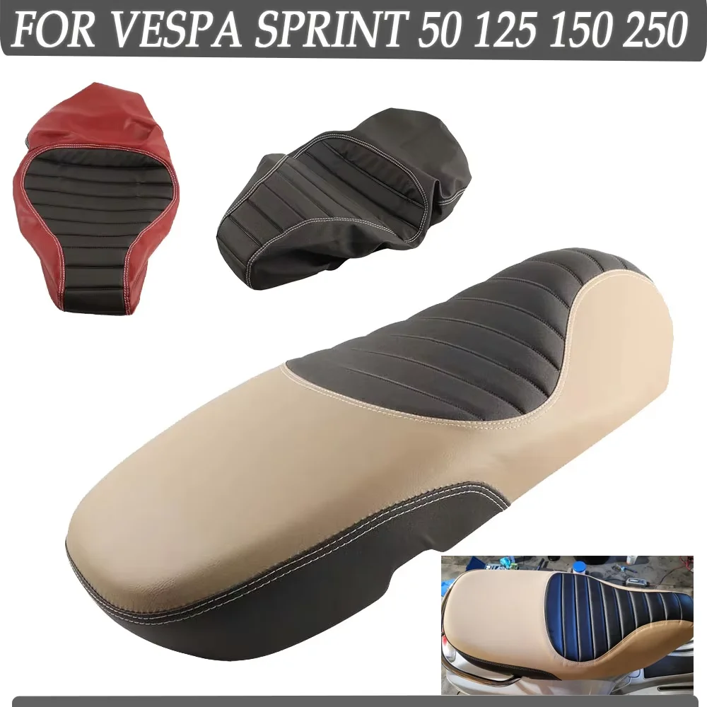 Für Vespa Primavera Sprint 125 250 150 50, Ledersitzkissen, verdickter Schwamm, Isolierung, Sitzbezug