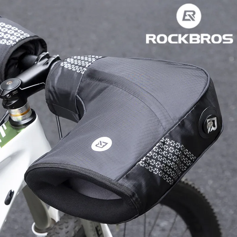 ROCKBROS Winter Gloves Windproof Bicycle Gloves Handlebar Cover Thermal MTB Bike Handguard Keep Warm Cycling Glove