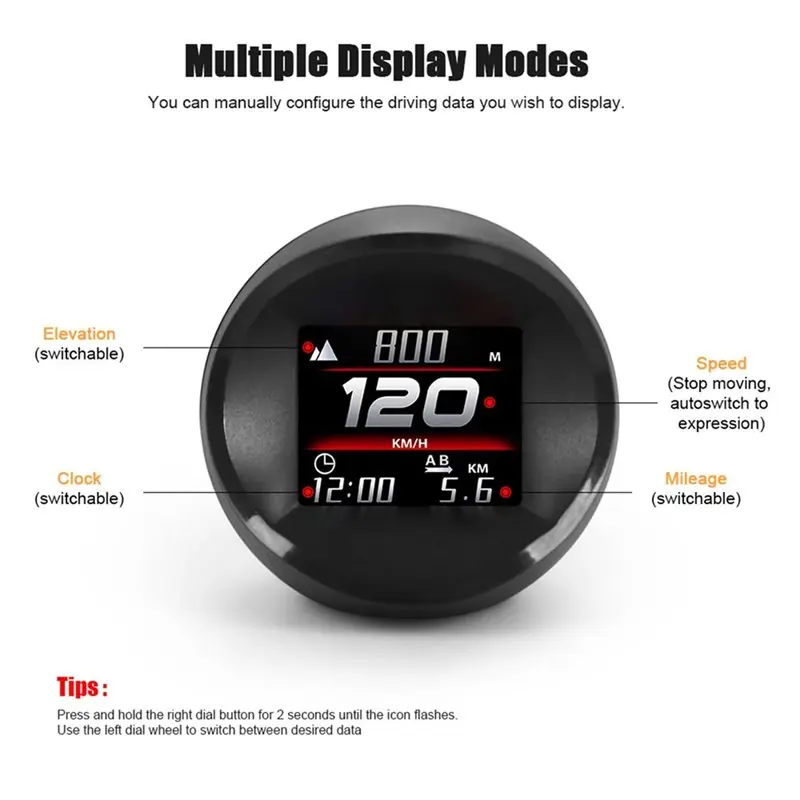 NEW HOT in Stock-Vehicle GPS Car Head Up Display HUD Universal 5V USB Connection Dynamic Speedometer Speed Mileage Altitude