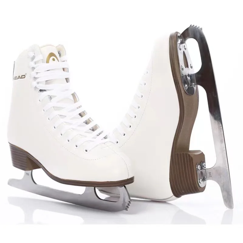 Professional Ice Figure Skates Shoes with Real Ice Blade, Waterproof Sneakers, Genuine Leather, Thermal, Warm, Winter