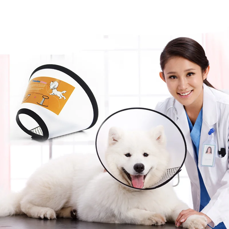 High Quality Pet Elizabeth Circle Guard Collar Ring Cat Dog Anti-Bite Beauty Protective Shield Wound Cover Dog Cat Neck Collar