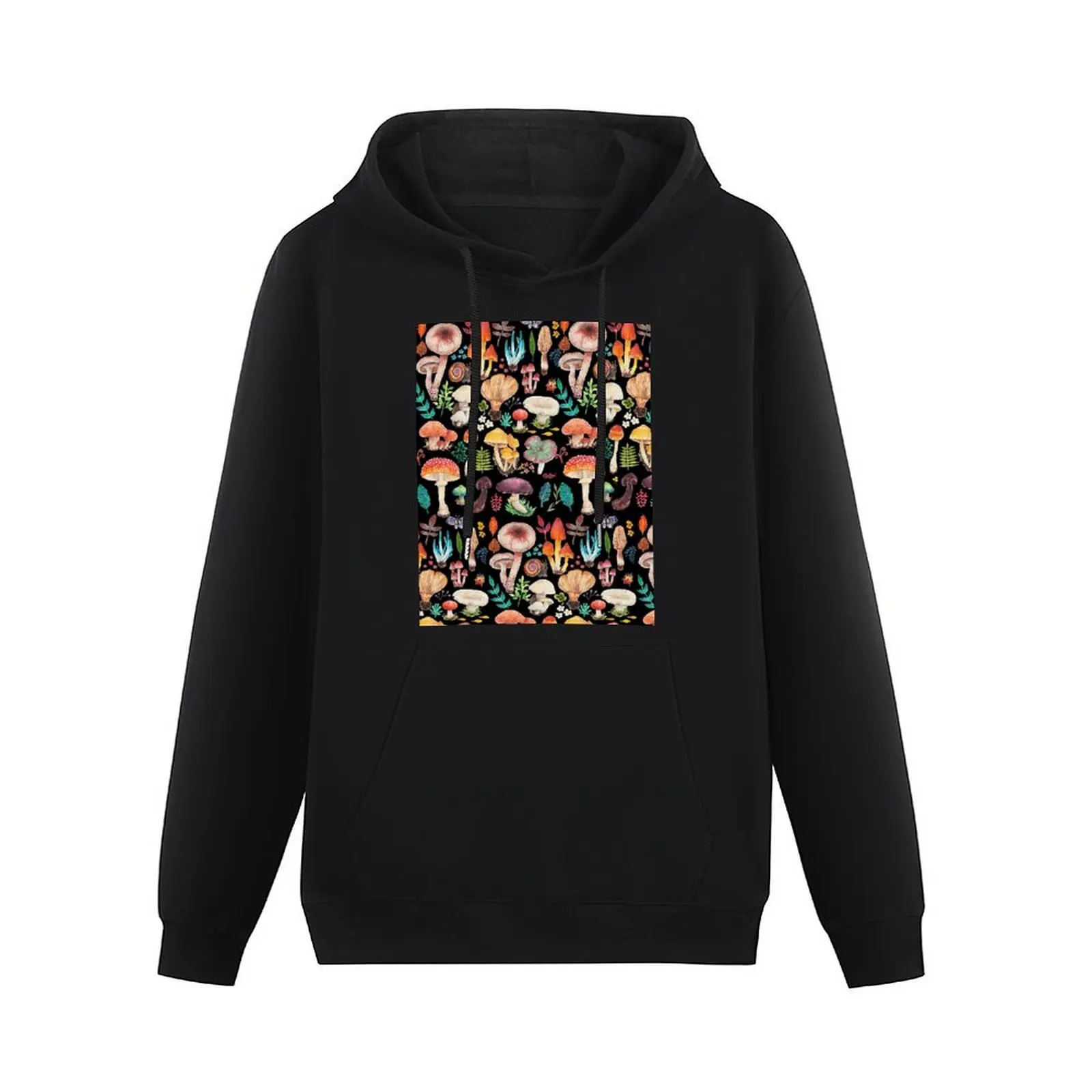 Pattern - colorful hand draw fungus Pullover Hoodie winter clothes autumn jacket men korean style clothes blouse hoody