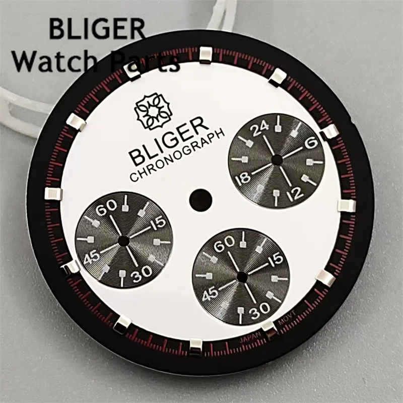 Часы BLIGER VK63 с кварцевым механизмом, 30,1 мм, белый и черный циферблат, Сменные аксессуары