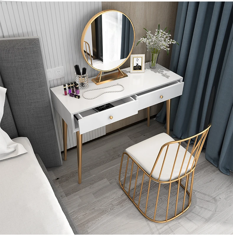 

Postmodern Dressers For Bedroom Modern Minimalist Nordic Style Luxury Makeup Table With Light Small Apartment Dressing