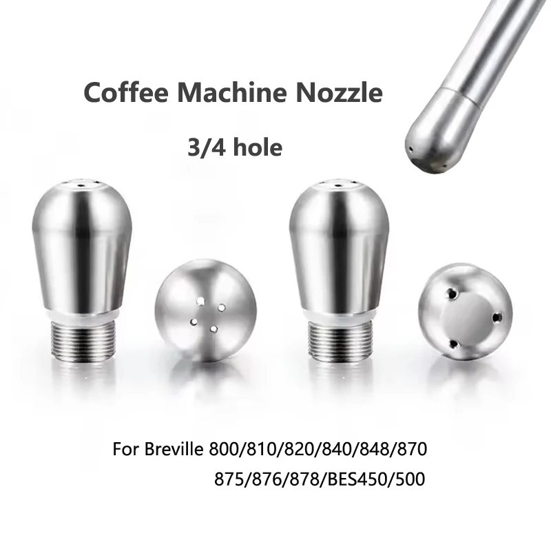 Kaffeemaschine Dampfdüse 3/4 Loch Kaffeemaschine Dampfdüse Milchschaum Auslauf Dampfstab Spitze für Breville Zubehör