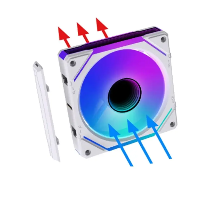 A96T Silent ARGB 120Mm PC Case Fan PWM Hydro Bearing Magic Cableless Water Cooler Cooling Fan