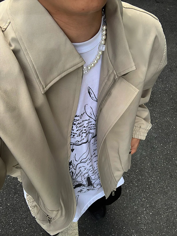 

Куртка-бомбер цвета хаки для подростков и мужчин, свободного кроя, с антистатической обработкой, для активного отдыха и мотоциклистов