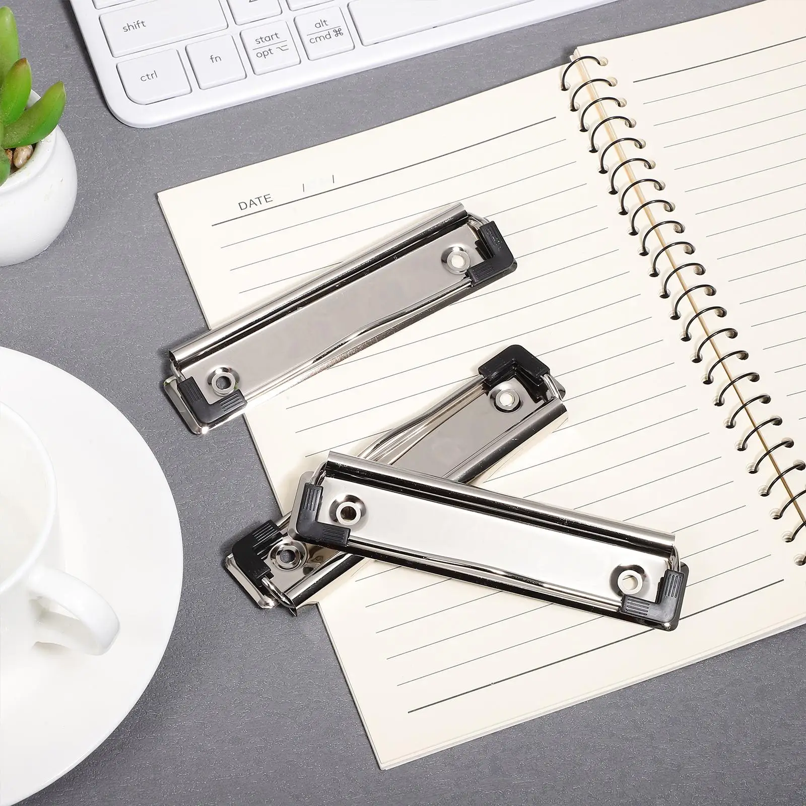 10 Pcs Paper Foldable Whiteboard Mountable Clipboard Clips File Clamp