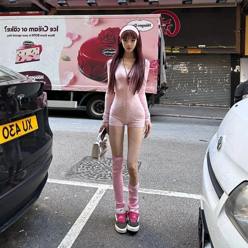 Y2k ملابس الشتاء ارتداءها رسالة خمر كوريا سليم عارضة السراويل بذلة زر سترة طويلة الأكمام الجمالية داخلية