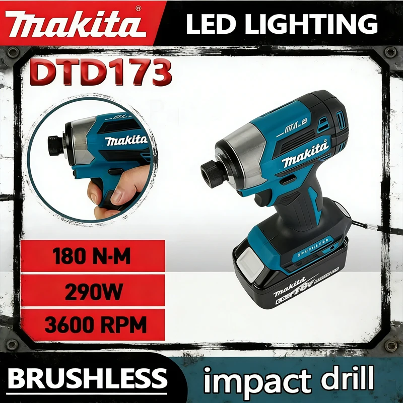 

Makita DTD173 Makita Original Batteries 18V 2Ah 3Ah 5Ah 6Ah 9Ah for Makita DTW700 DTW285 DTD171 DDF485 DDF487 DHP487 TW004G