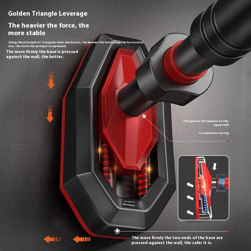 HUA Home Gym سحب ما يصل القضبان التدريب شريط أفقي عدم الانزلاق تلسكوبي الذقن حتى بار اللياقة البدنية التدريب بار مكافحة عكس الجلوس بار #4