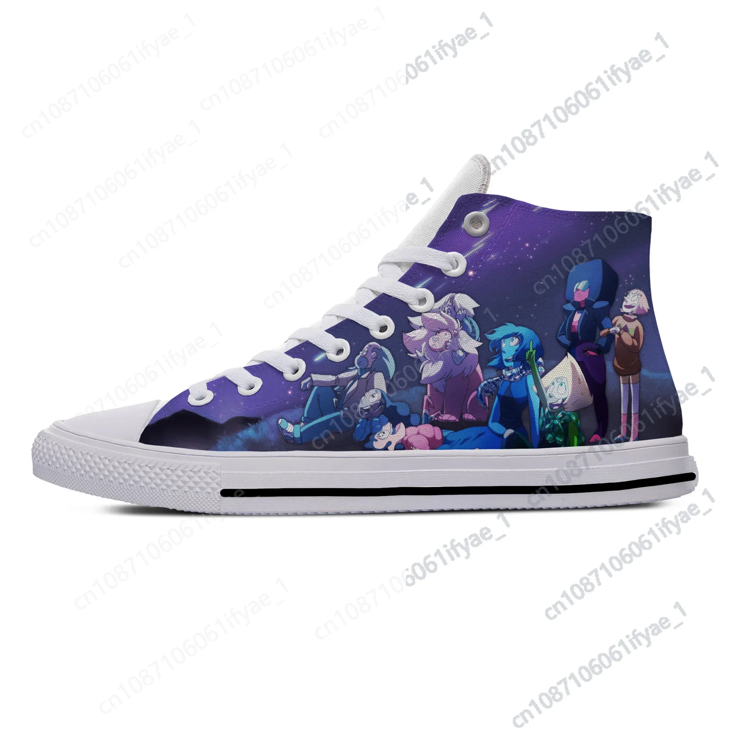 Hot Steven Universe Anime Cartoon Fashion Breathable Casual Shoes High Top Lightweight Classic Board Shoes Men Women Sneakers