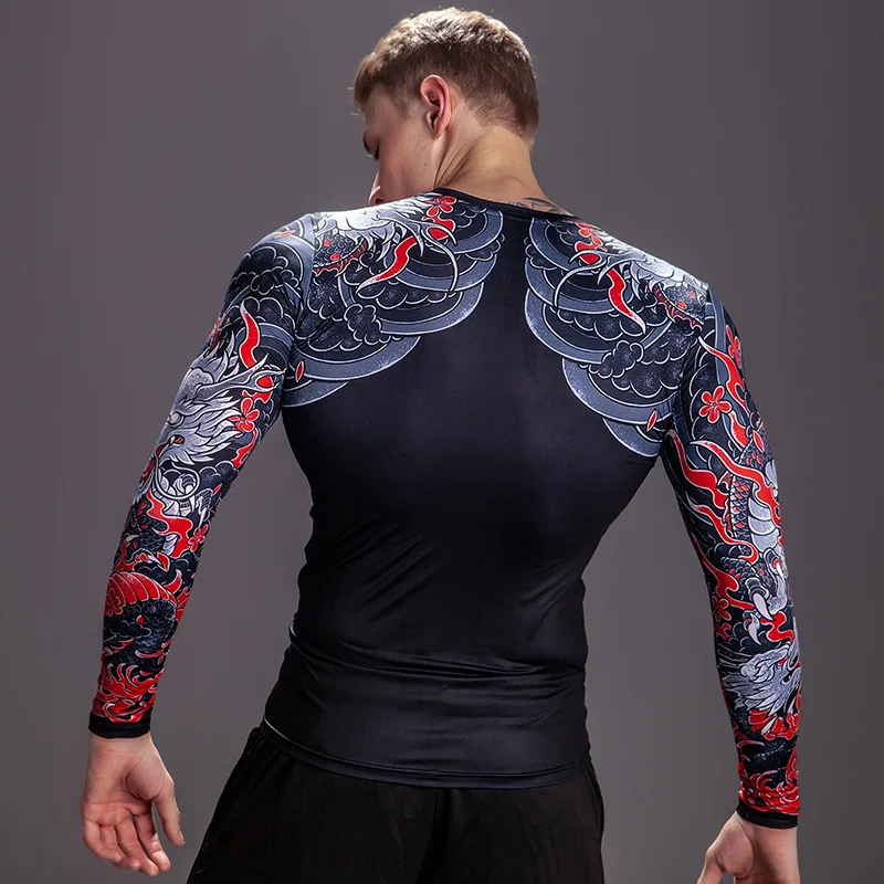 Mężczyźni Bieganie Długa podstawa T Shirt Fitness Sport Koszykówka Piłka nożna Siłownia Kemping Wędrówki Jazda konna Koszulka bokserska Dolna koszulka Odzież H623