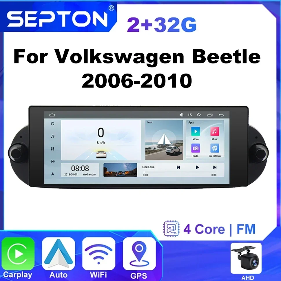 SEPTON Car Radio for Volkswagen Beetle 2006-2010 Navigation GPS 6.86