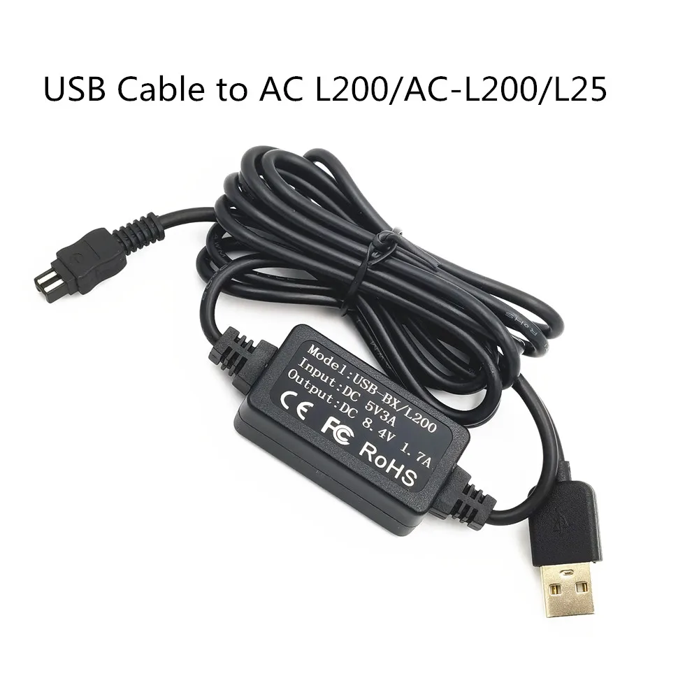 AC-L200 AC-L25A AC-L25B USB محول كابل الطاقة لسوني سايبر شوت كاميرا Handycam AC-L25C دي في دي HC SR الكمبيوتر DCR-IP UX DCR