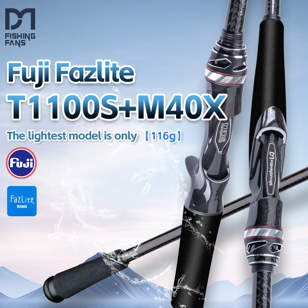 

Удочка FISHINGFANS RANCY 3.0 T1100S+M40X из карбона с кольцами FUJI FAZLITE GUIDE M, для дальнего заброса, 2.7м (9 футов), 10-35г, с карбоновым катушкодержателем