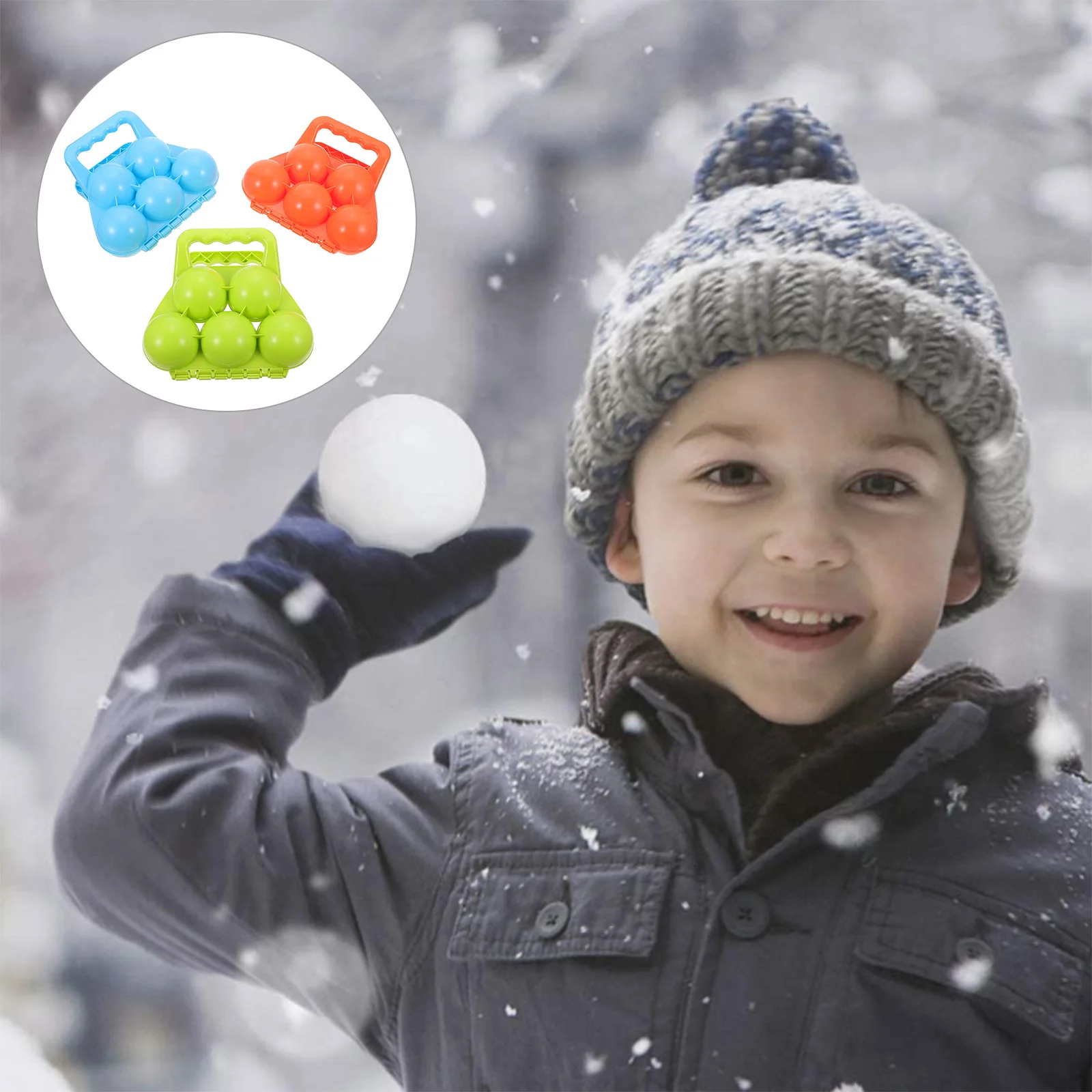 

3pcs Clip Durable Plastic Making Tool For Kids Winter Outdoor Play Snow Fighting Clamp Snow Plaything Winter