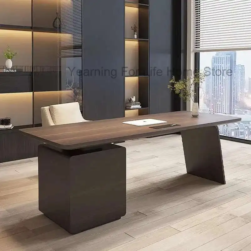 Designer de armazenamento mesa escritório desktop estético moderno estudo organizador mesa altura madeira móveis plegable