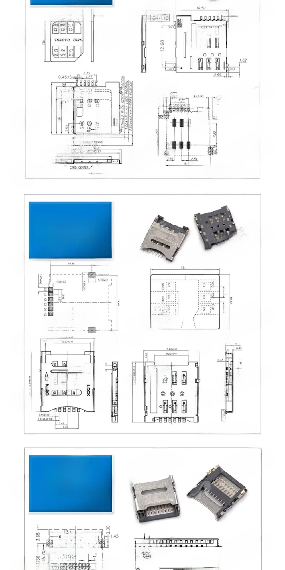1-5 Stück SD/MINI/TF/SIM/NANO/MICRO Kartenhalter-Schacht mit Selbstauswurfmechanismus – Detail 6