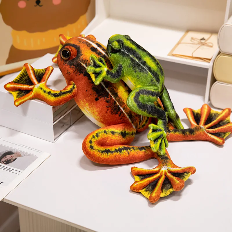 Realistyczna pluszowa żaba dla dzieci, miękka, wypchana, zwierzątko do raczkowania, fajny, zabawny wystrój domu, kreatywny prezent, towarzysz zabaw dla dzieci.