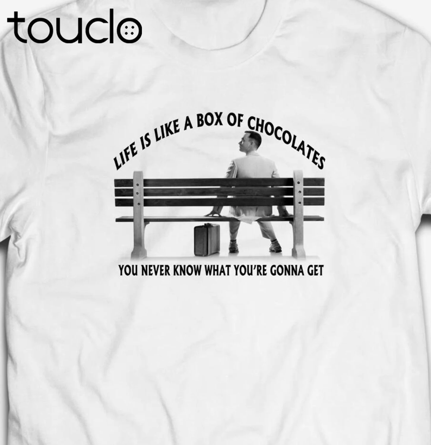 

Forrest Gump - Life Is Like A Box of Chocolates Movie Film Summer High-Elastic Cotton New Funny Brand Clothing Customize T Shirt