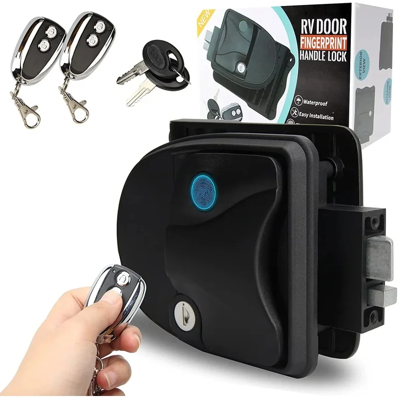 RV Accessories Zinc Alloy Travel Trailer RV Keyless Camper Entry Smart Fingerprint Lock