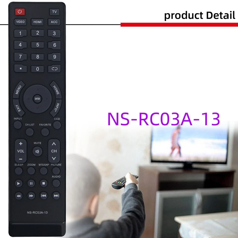 Remote Control Replacement For Insignia TV NS-RC03A-13 NS-32L120A13 NS-40L240A13 Remote Controls