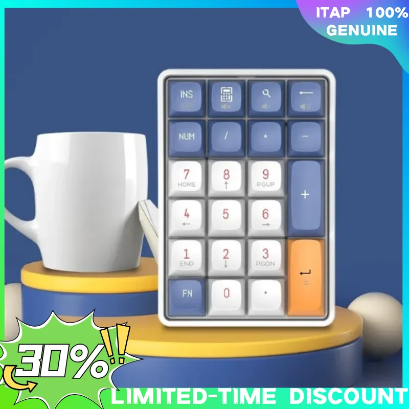 

Aigo A18 Mini Keyboard Keypad Wireless Dual Mode 2.4Ghz Numpad Mechanical Keyboard Accessory For Computer Gaming Office Man Gift