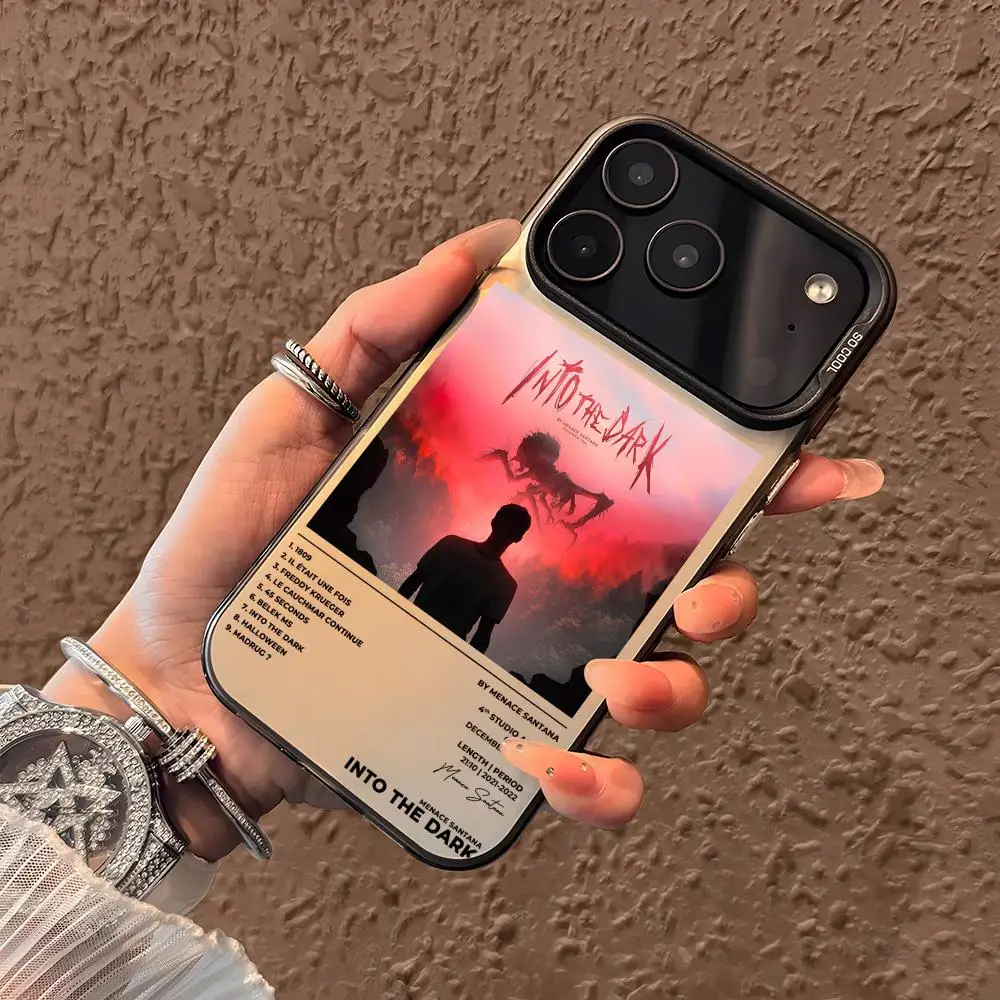 Rapper M-MENACE SANTANA Phone Case For iPhone 17 16 15 14 13 12 11 Pro Max Designer Matte Laser Aurora Funda Phone Case - view 4