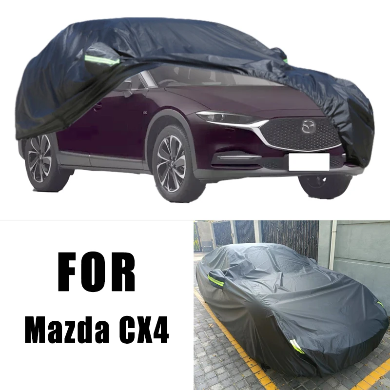 

Всепогодные автомобильные чехлы для Mazda CX4, 6-в-1, водонепроницаемые, пылезащитные, УФ-защитные, снежные, устойчивые к царапинам, защита