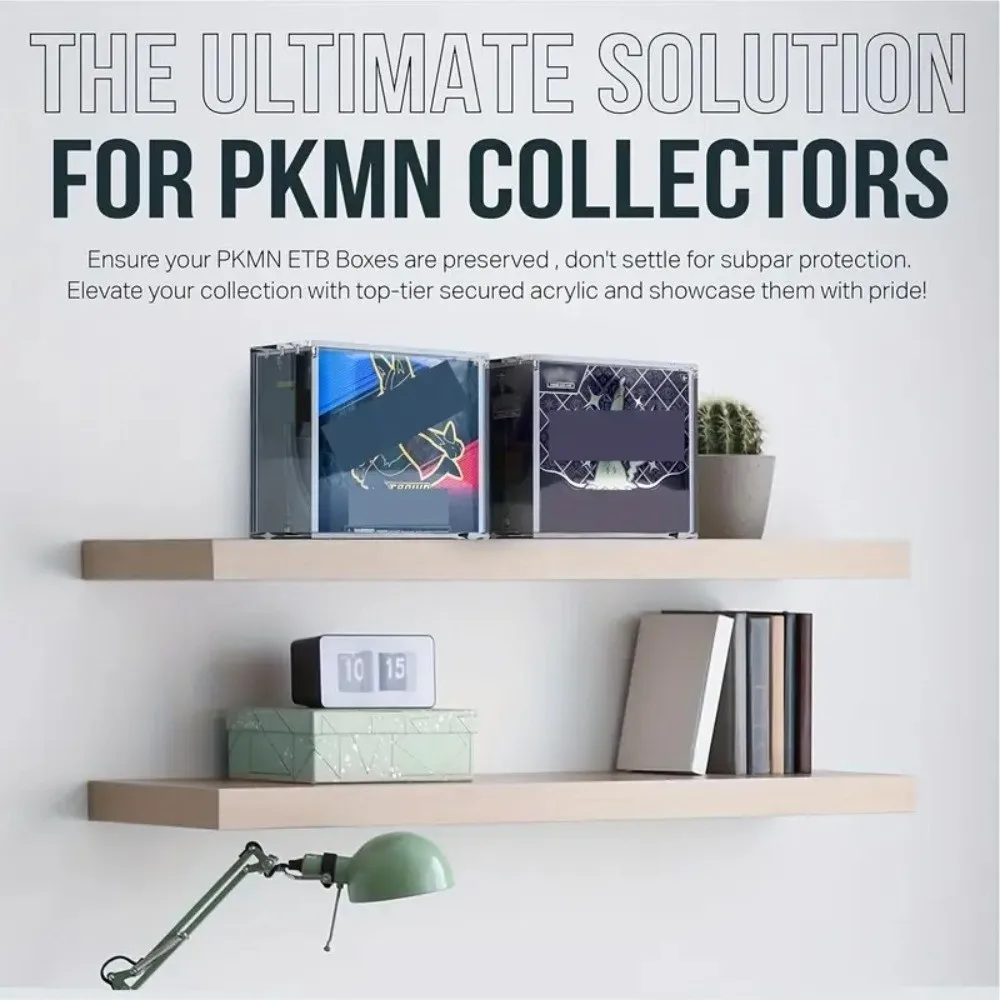 

Прозрачная акриловая коробка для игровых карт, защитные чехлы с магнитной застежкой, толщина 5 мм для хранения игровых карт для ETB Elit Trainer Box