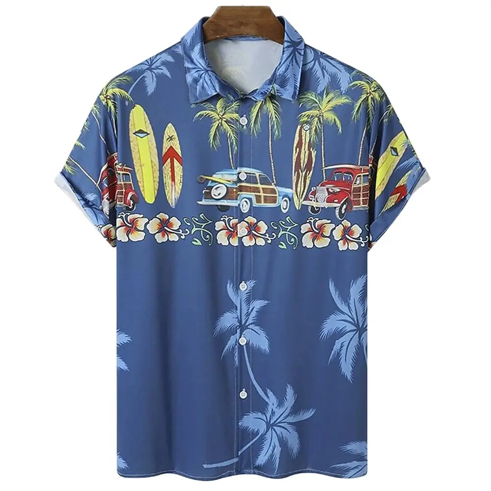 Hawaiana De Manga Camisa para homens e mulheres, T-shirts, Tops, De Casa Para, Y, De 3D, 2024