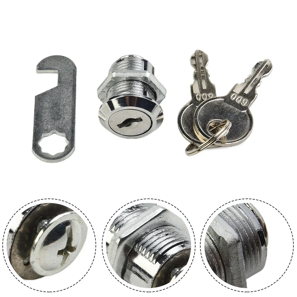 Cam Lock For Door Locker Cabinet Drawer Cupboard Mailbox Locker 20mm 16mm 25mm 30mm + 2 Universal Keys DIY Cabinet Tools