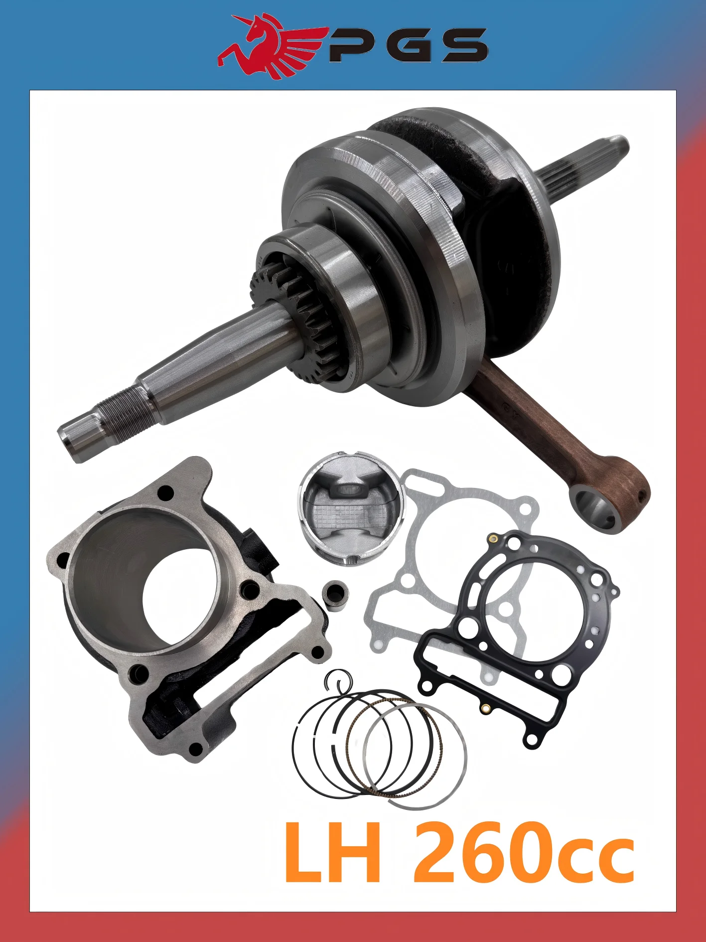 Crankshaft Assembly & Cylinder For ATV Linhai 260cc 22501 22420 Engine Moped ATV Scooter Go Kart Buggy Motorcycle 22420 22501