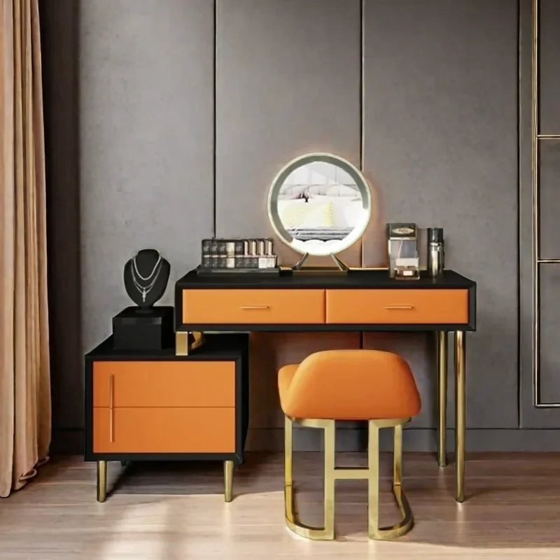 

Роскошный зеркальный Гладкий элегантный экономичный туалетный столик для спальни шкафы для макияжа экономичный туалетный столик для макияжа