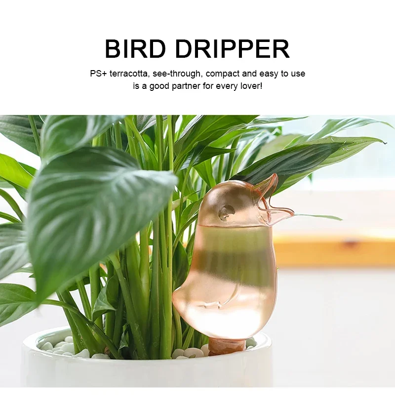 Automatic Drip Flower Pot, Bird Shape Waterer for Plants, Bottle Drip, Home Garden, 1-4Pcs