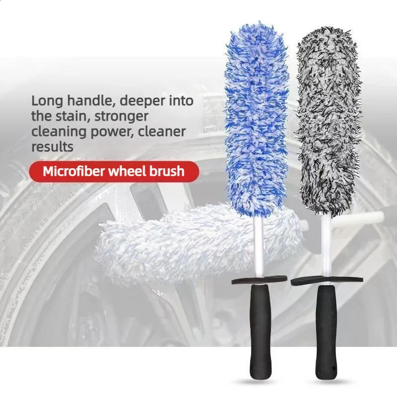 Cleaning Supplies Car Wash Brush With Long Handle Easy To Cleaning Dust Removal Rims Spokes Wheel Barrel Car Protection Tools